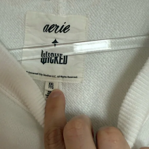 Aerie X Wicked Big Chill Crew Sweatshirt White XL Halloween - Picture 4 of 5